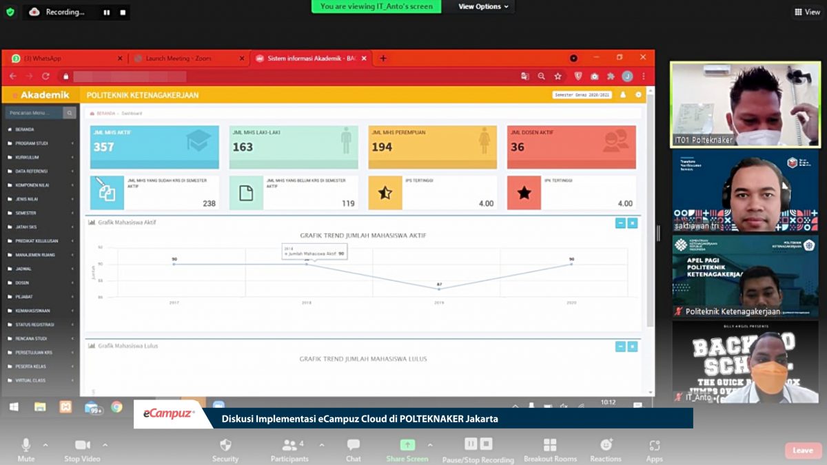 Diskusi Implementasi eCampuz Cloud di POLTEKNAKER Jakarta