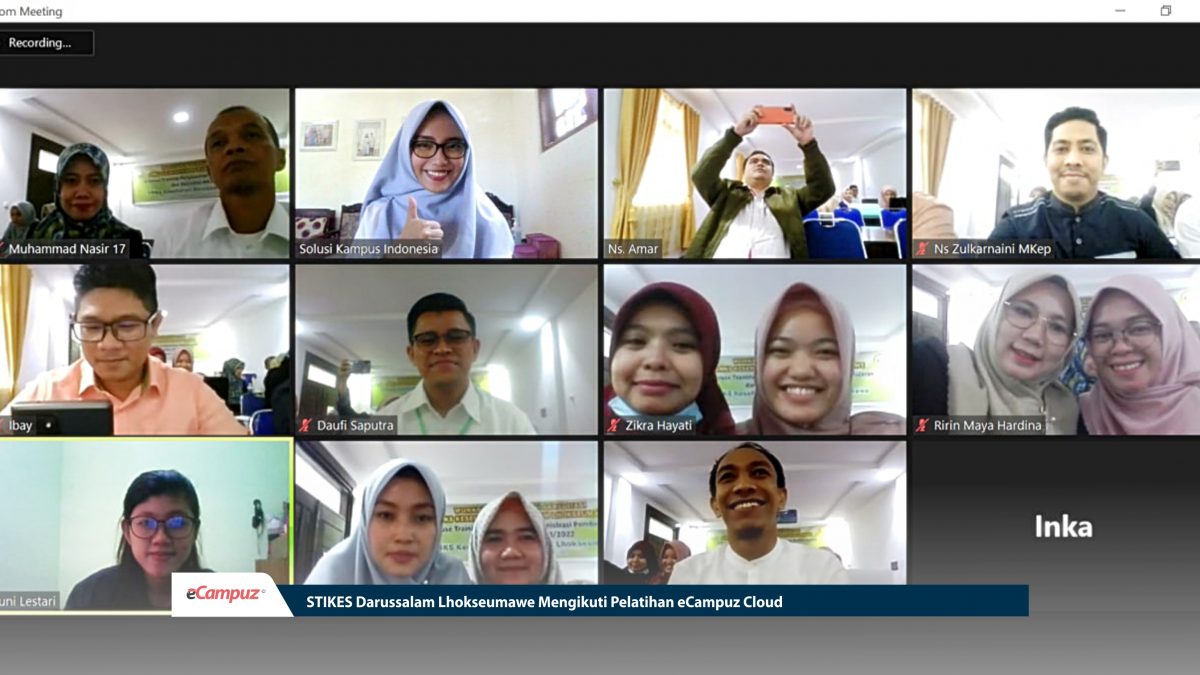 STIKES Darussalam Lhokseumawe Mengikuti Pelatihan eCampuz Cloud