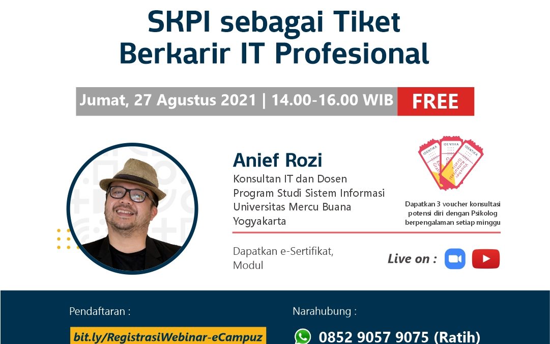 Webinar eCampuz Series 44  ‘SKPI Sebagai Tiket Berkarir IT Profesional’