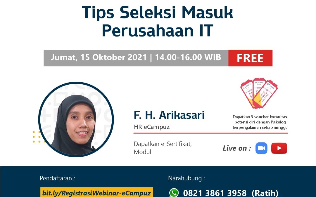 Webinar eCampuz Series 51 ‘Tips Seleksi Masuk Perusahaan IT’