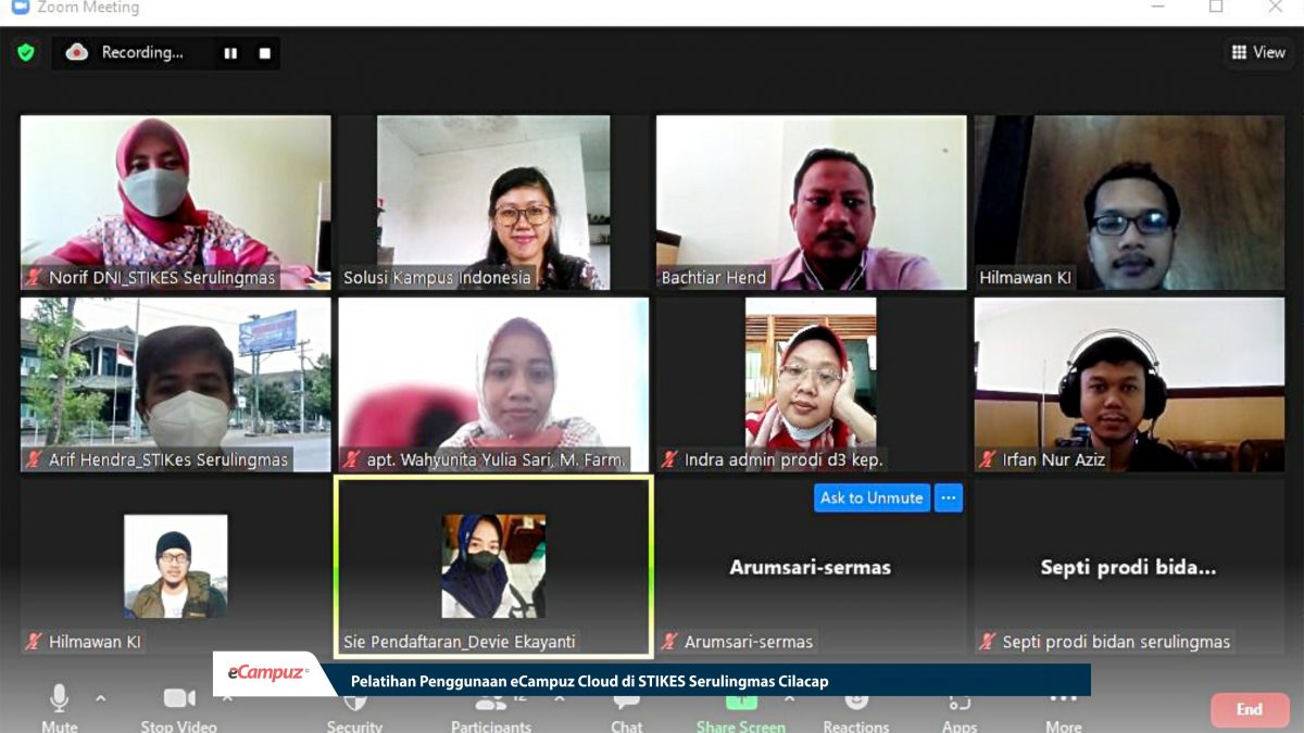 Pelatihan Penggunaan eCampuz Cloud di STIKES Serulingmas Cilacap