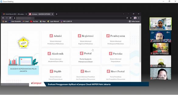 evaluasi penggunaan ecampuz cloud akper pelni jakarta