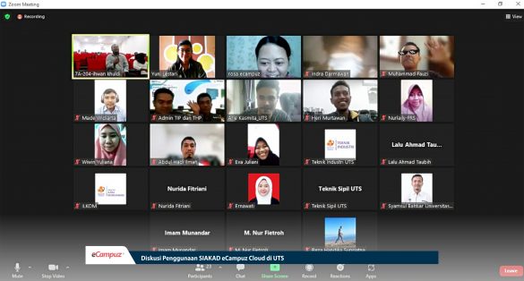 Diskusi Penggunaan SIAKAD eCampuz Cloud di UTS