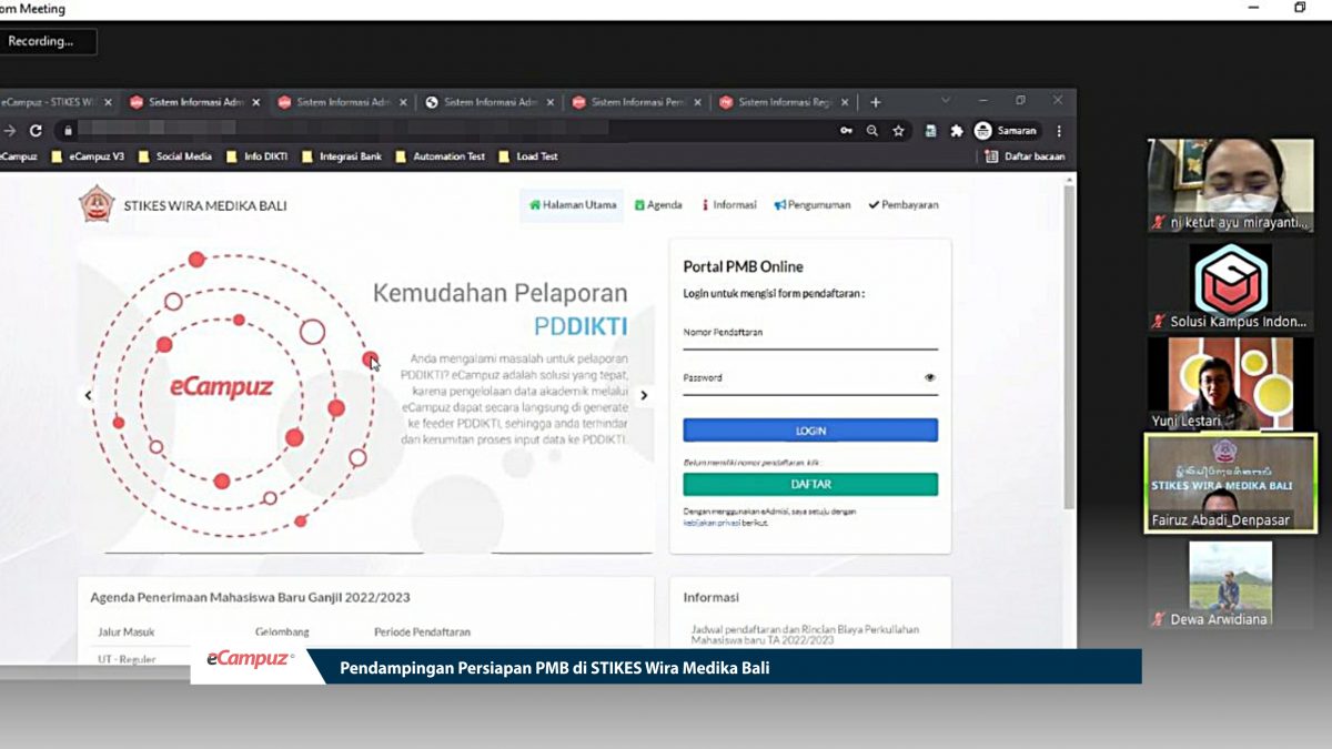 Pendampingan Persiapan PMB di STIKES Wira Medika Bali
