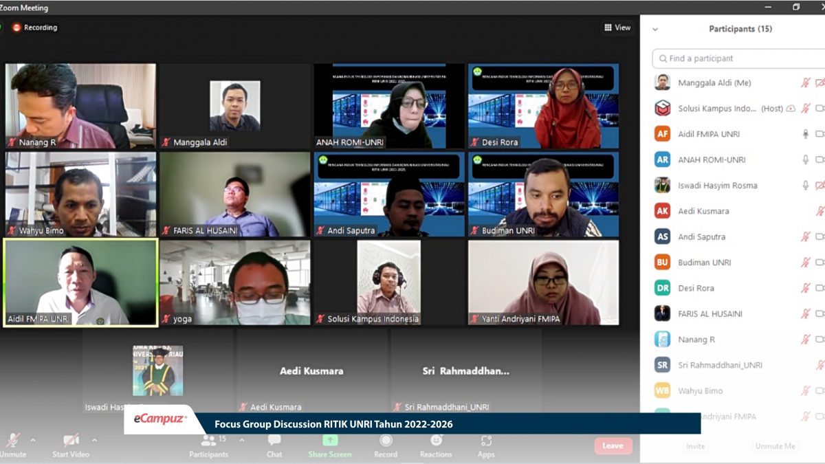 Focus Group Discussion RITIK UNRI Tahun 2022-2026