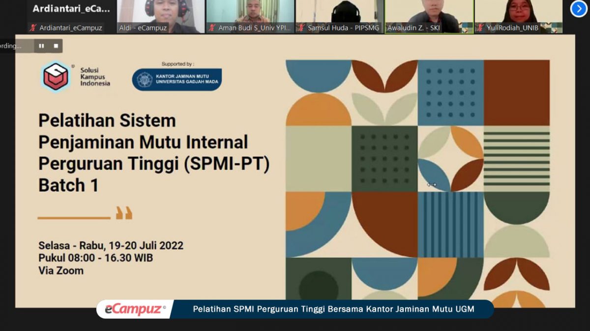 Pelatihan SPMI Perguruan Tinggi Bersama Kantor Jaminan Mutu UGM