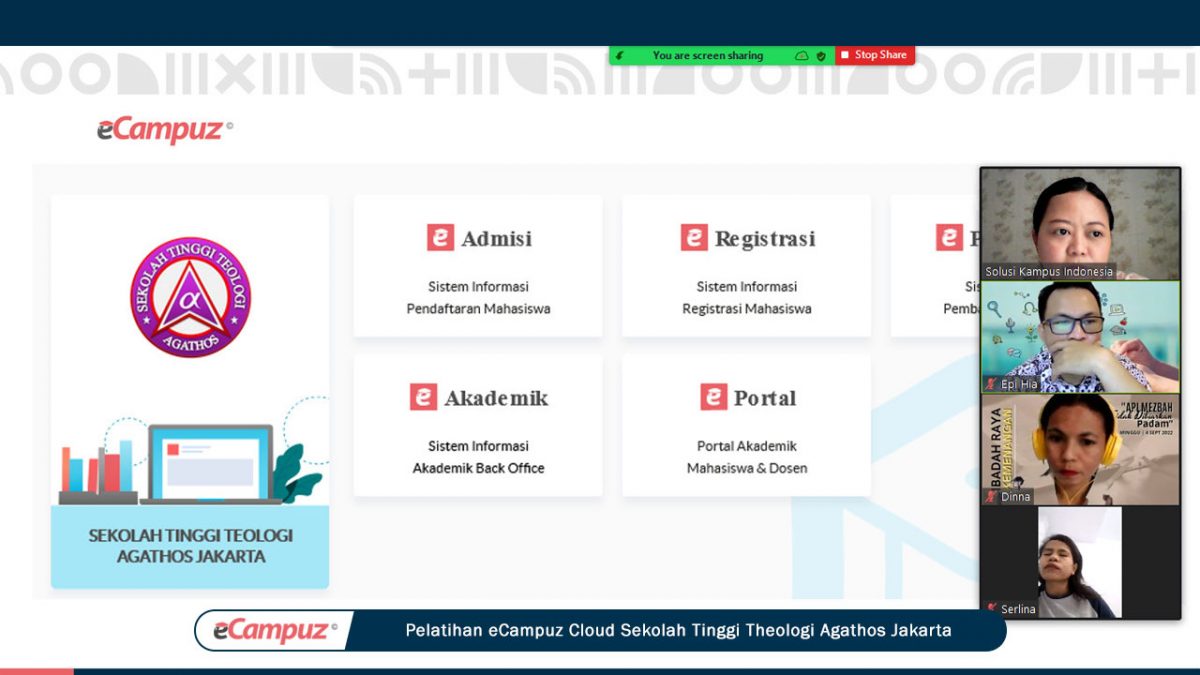 Pelatihan eAkademik eCampuz Cloud STT Agathos Jakarta