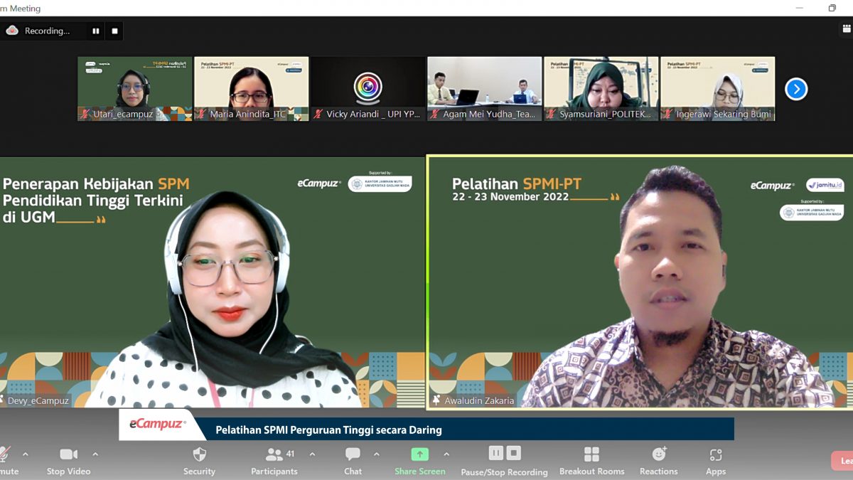 Pelatihan SPMI Perguruan Tinggi secara Daring