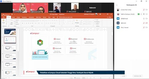 Pelatihan eCampuz Cloud Sekolah Tinggi Ilmu Tarbiyah Darul Hijrah
