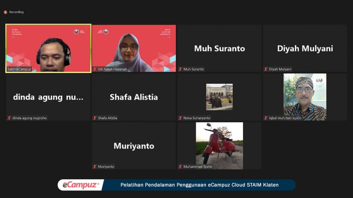Pelatihan Pendalaman Penggunaan eCampuz Cloud STAIM Klaten
