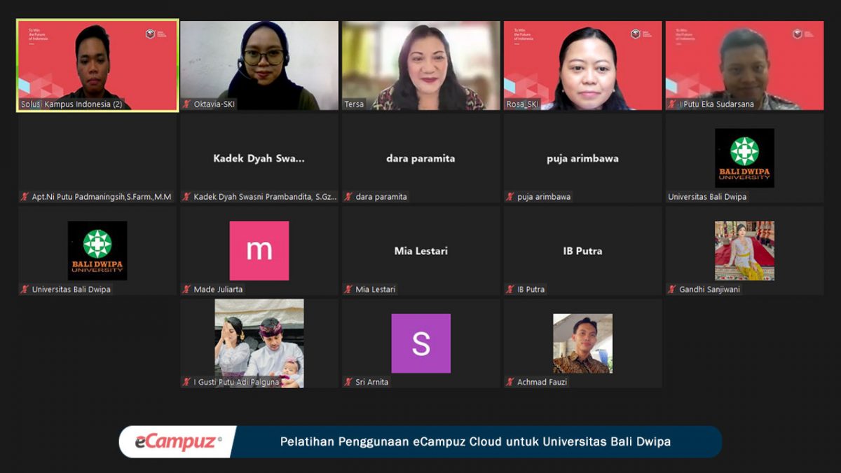 Pelatihan Penggunaan eCampuz Cloud Universitas Bali Dwipa