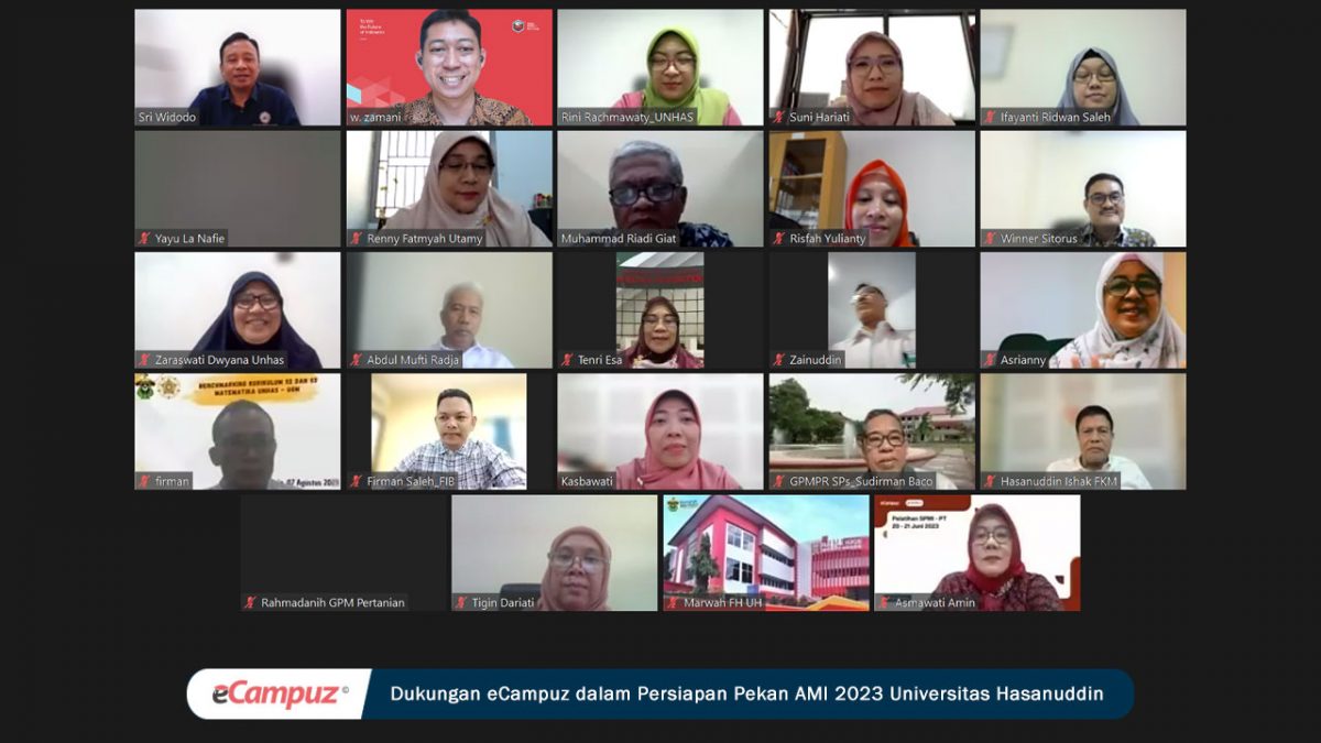 Dukungan eCampuz dalam Persiapan Pekan AMI 2023 Universitas Hasanuddin
