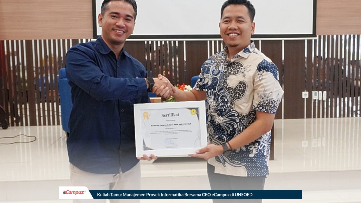 Kuliah Tamu: Manajemen Proyek Informatika Bersama CEO eCampuz di UNSOED