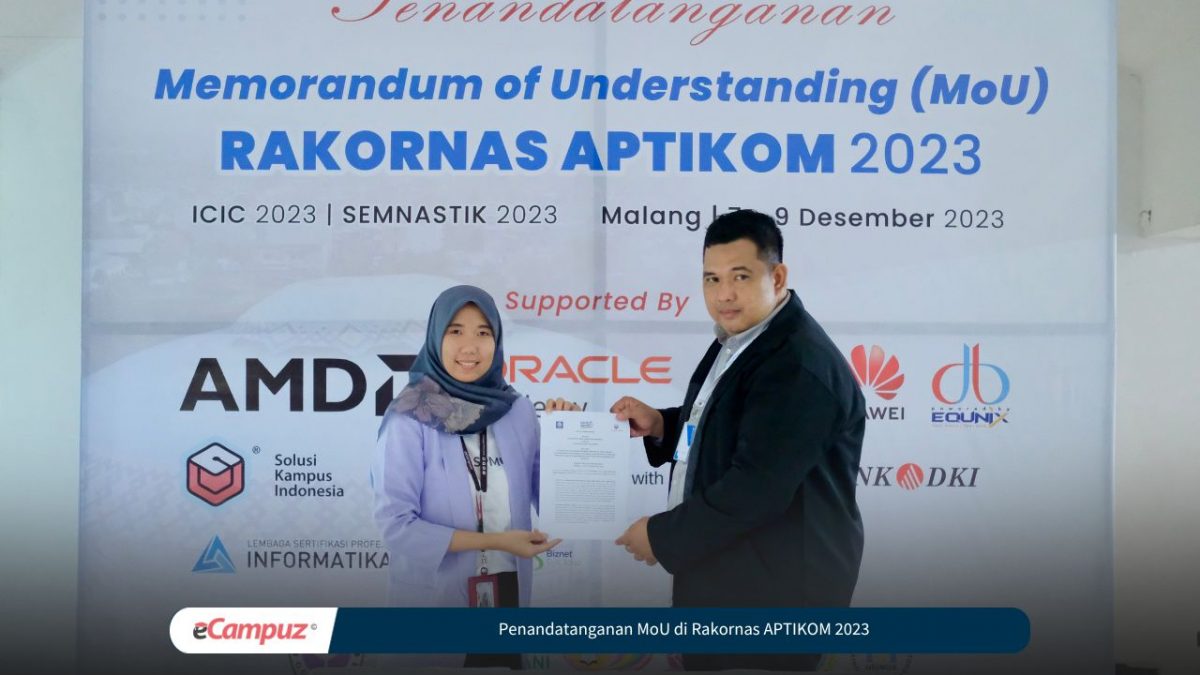 eCampuz Menandatangani MoU dengan Perguruan Tinggi di Rakornas APTIKOM 2023