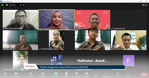 Pelatihan Penggunaan eCampuz AMS Cloud untuk UNU NTB