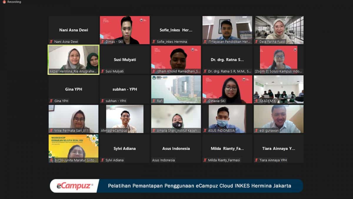 Pelatihan Pemantapan Penggunaan eCampuz Cloud untuk Institut Kesehatan Hermina