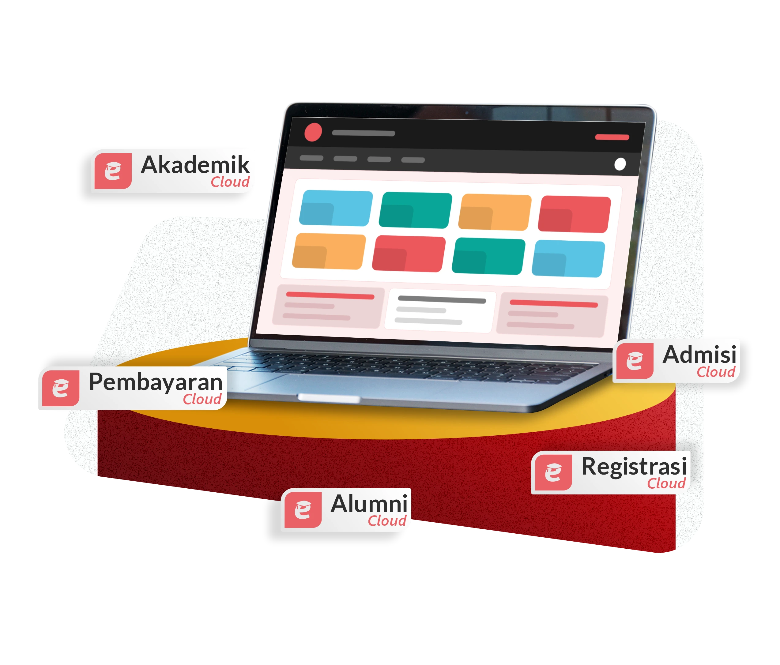 eCampuz Cloud Hero Section Fiks - PNG Aplikasi sistem informasi akademik (siakad) cloud eCampuz
